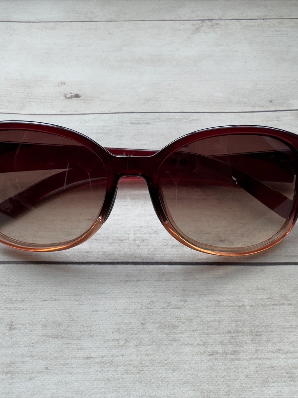 Smith Optics Women's Gradient Burgundy to Amber Oversized Sunglasses